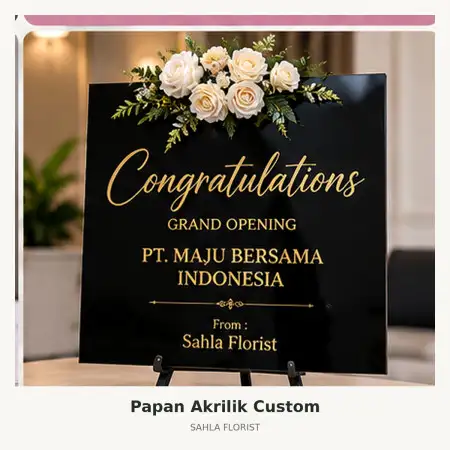 Papan Bunga Akrilik Tegal